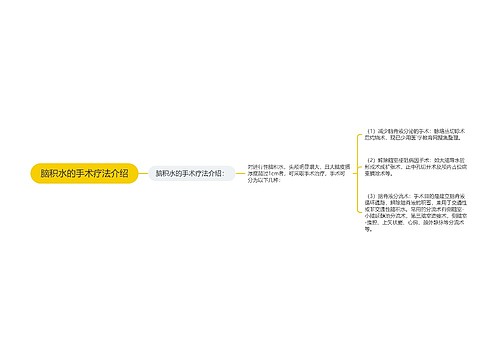 脑积水的手术疗法介绍