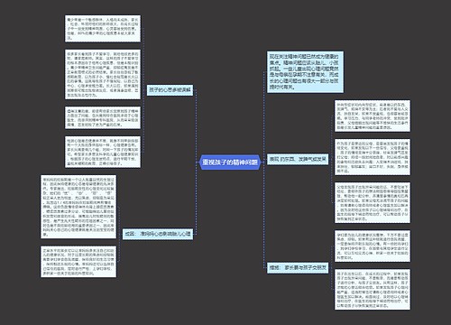 重视孩子的精神问题