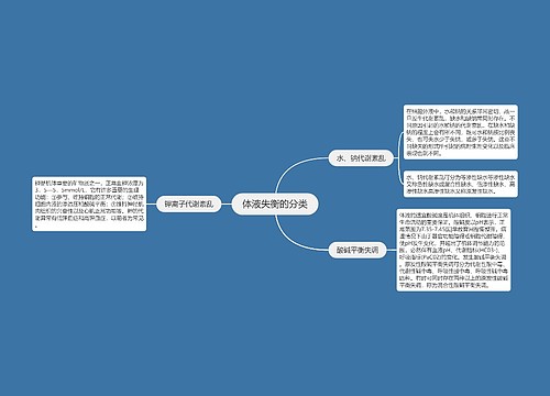 体液失衡的分类