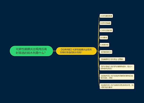 化脓性脑膜炎出现颅压高时首选的脱水剂是什么？