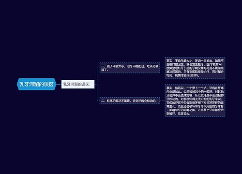 乳牙滞留的误区