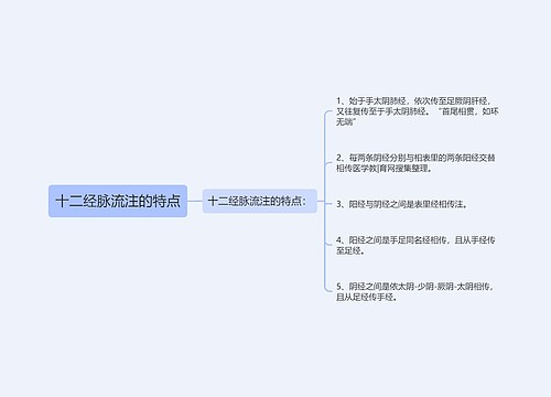 十二经脉流注的特点