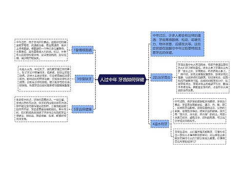 人过中年 牙齿如何保健