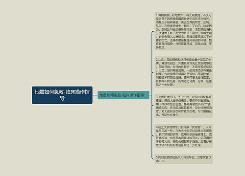 地震如何急救-临床操作指导