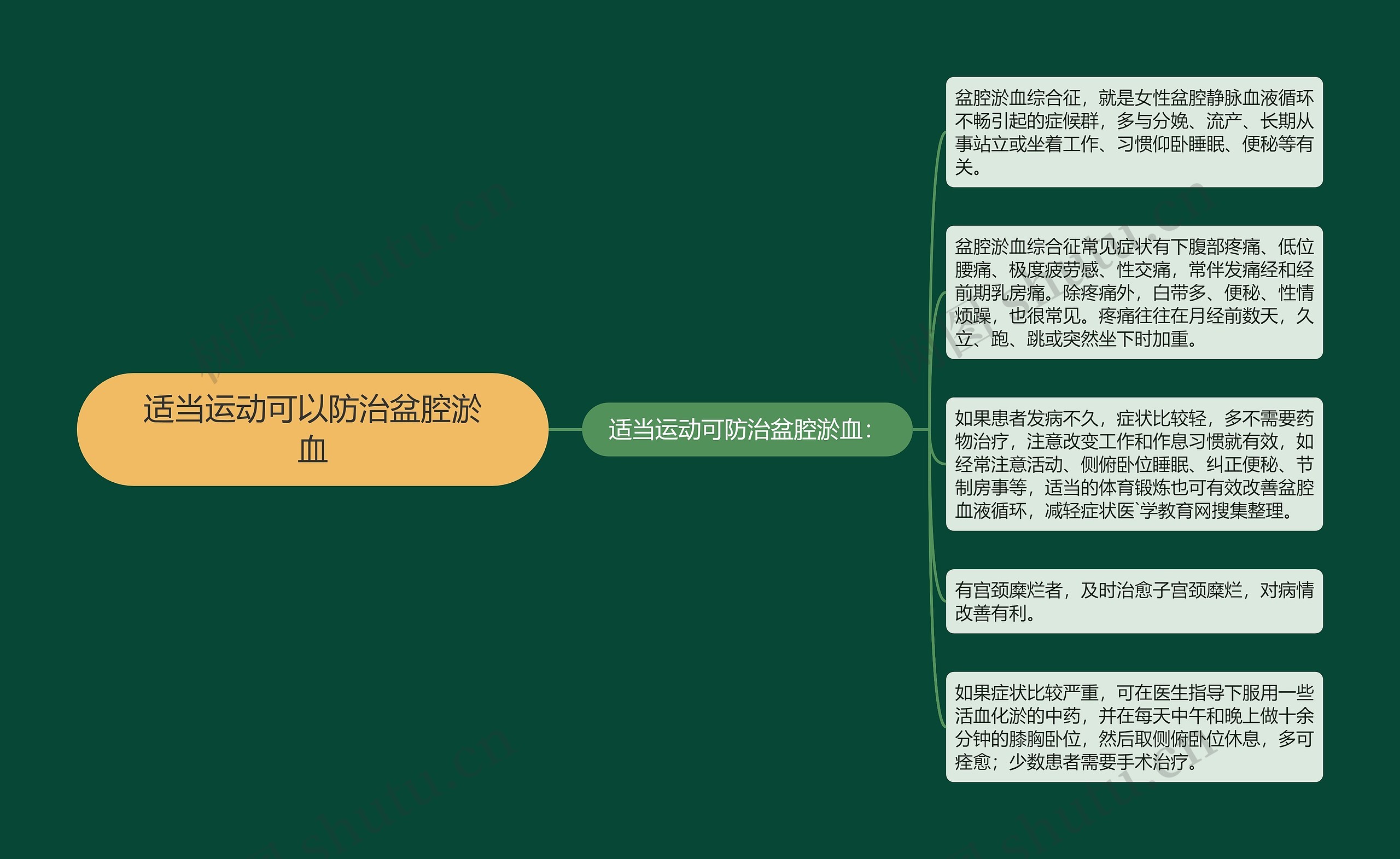 适当运动可以防治盆腔淤血