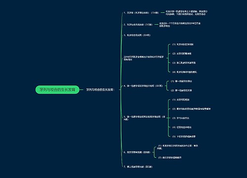 牙列与咬合的生长发育