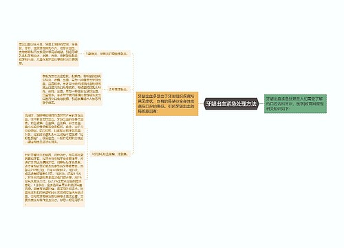 牙龈出血紧急处理方法