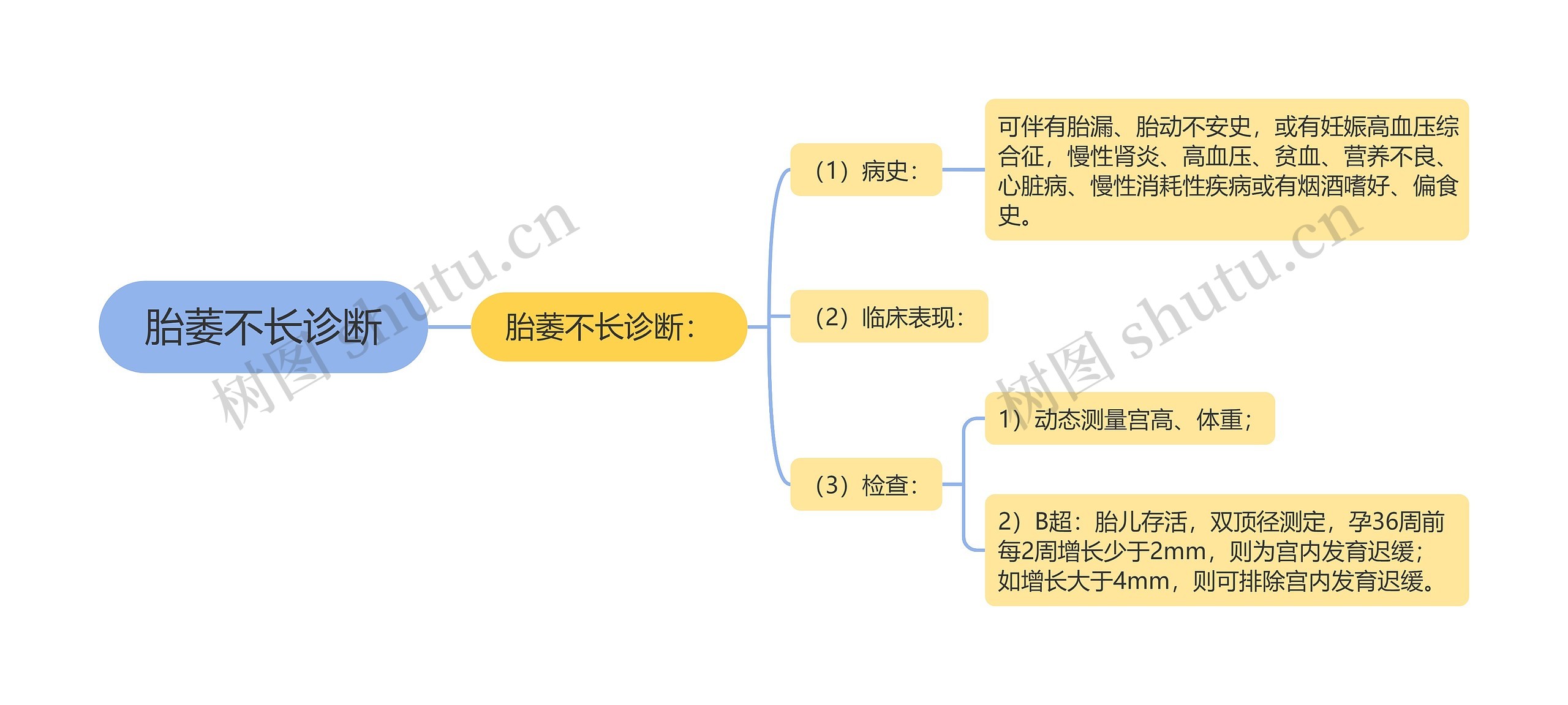 胎萎不长诊断思维导图