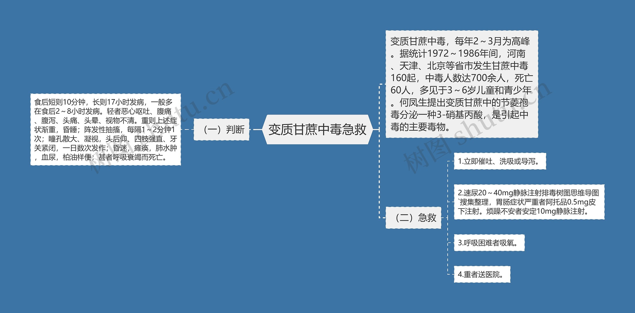 变质甘蔗中毒急救