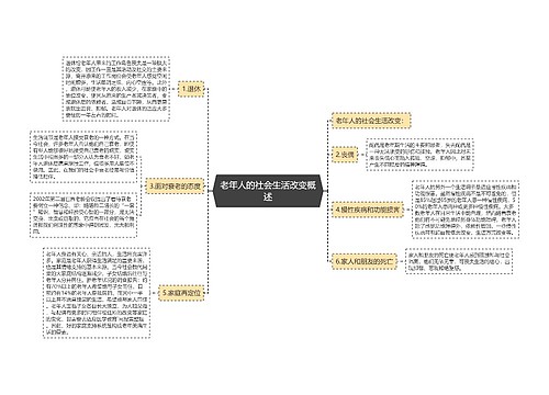 老年人的社会生活改变概述