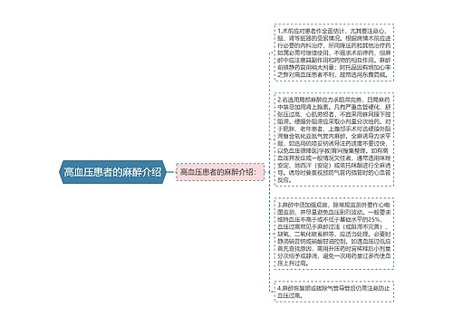 高血压患者的麻醉介绍