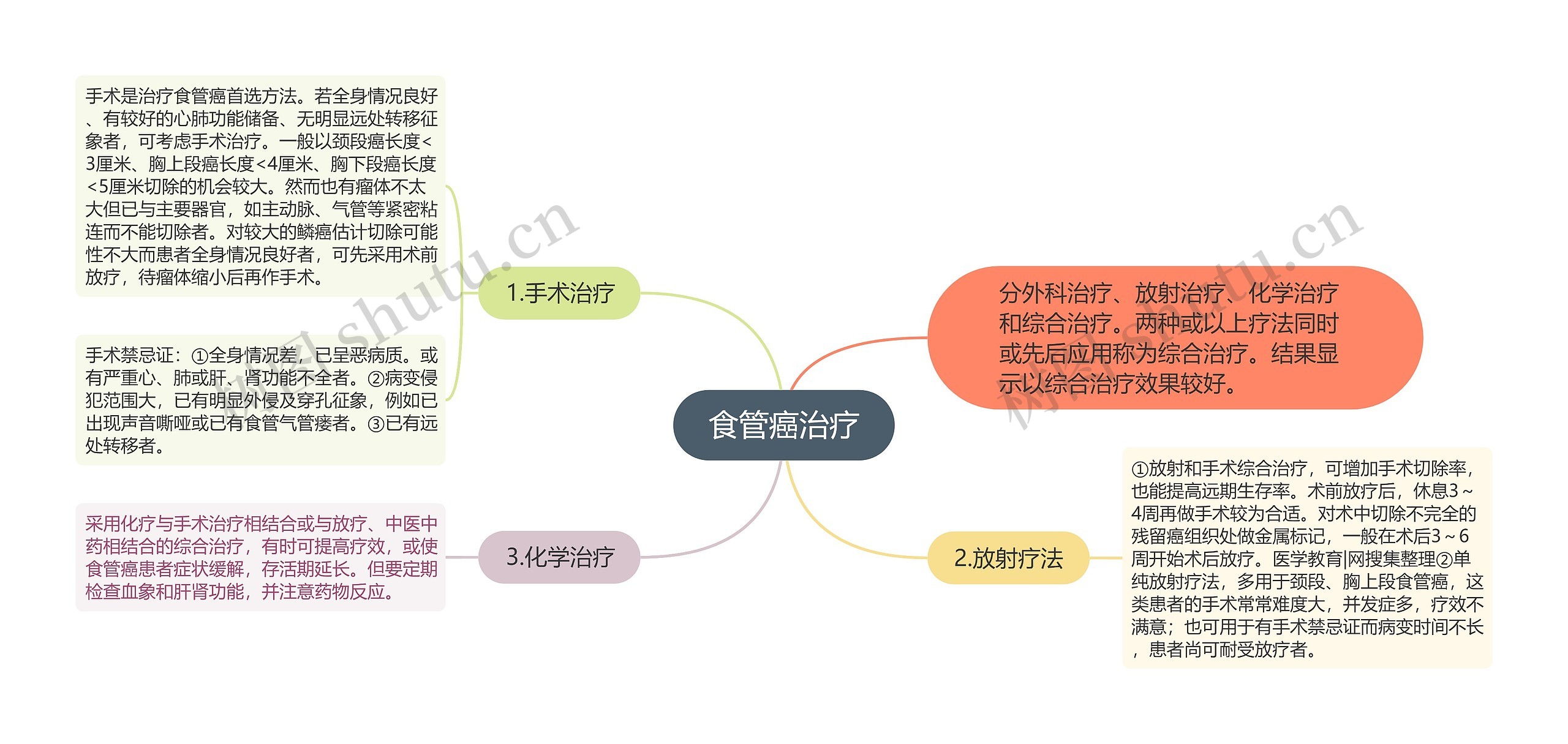 食管癌治疗思维导图