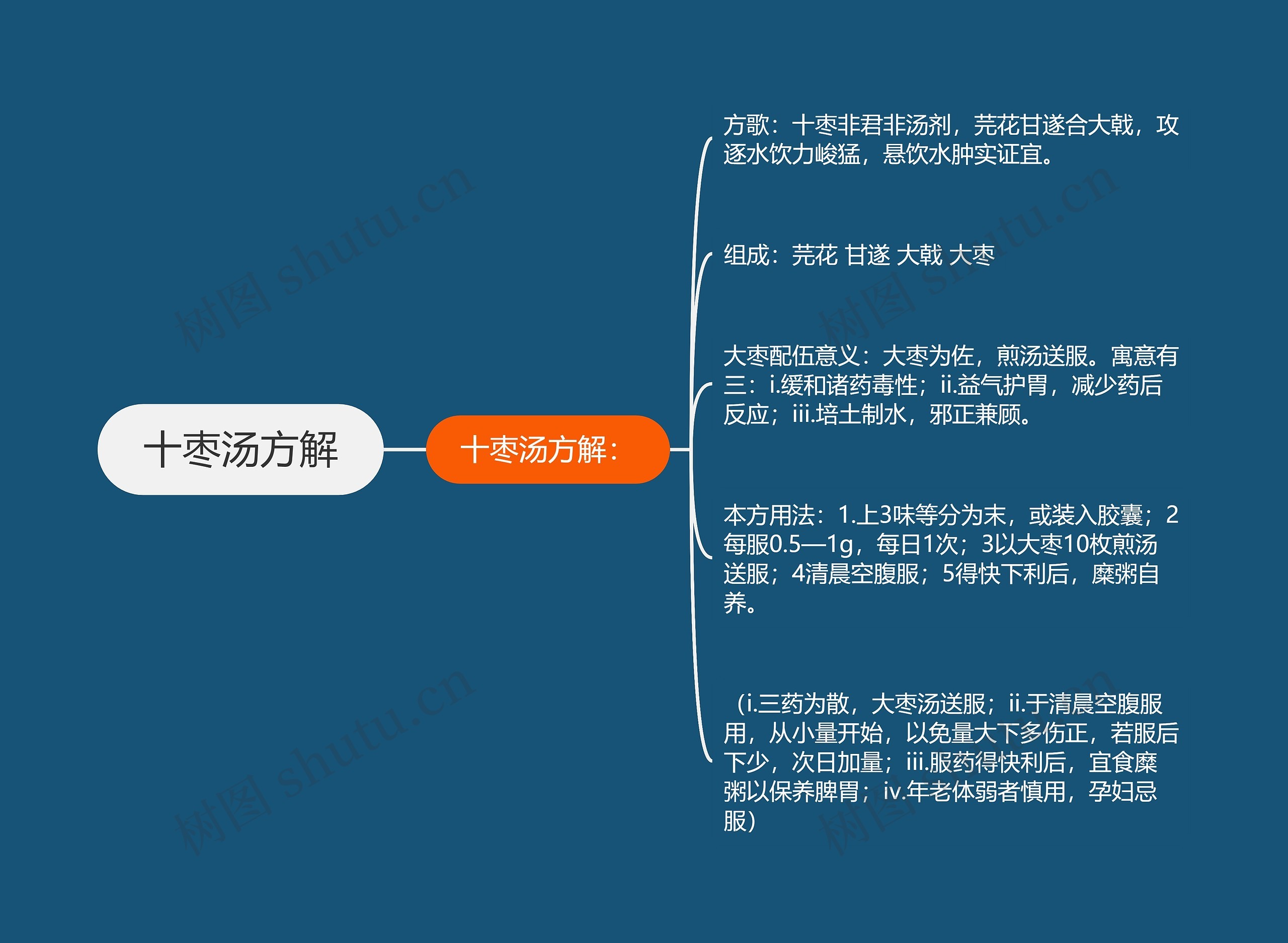 十枣汤方解思维导图