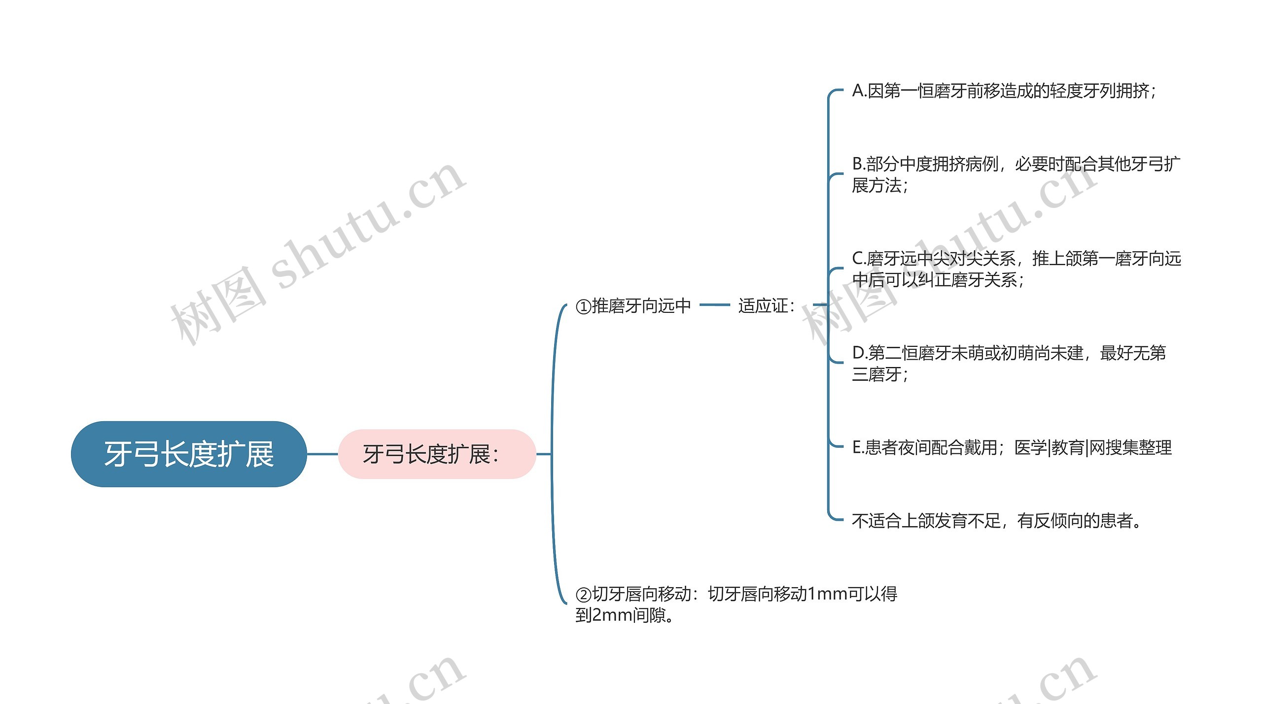 牙弓长度扩展思维导图