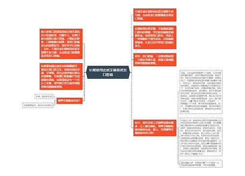 长期使用劣质牙刷易诱发口腔癌