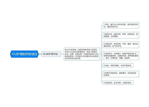 ICU护理的评估项目