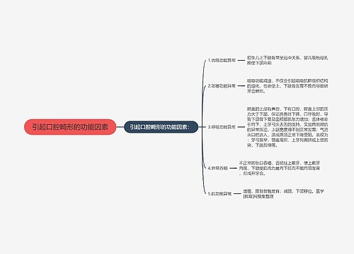 引起口腔畸形的功能因素