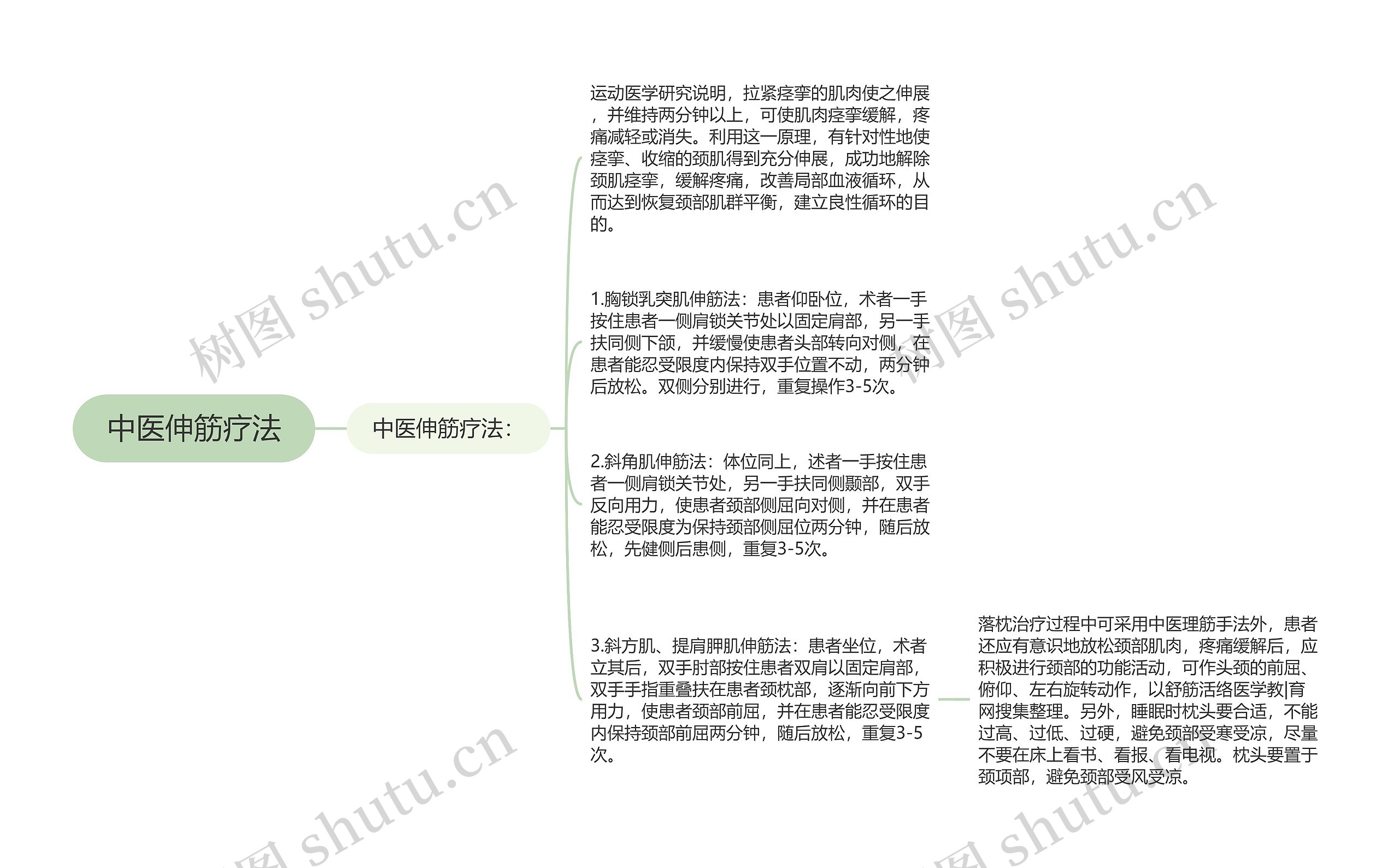 中医伸筋疗法思维导图