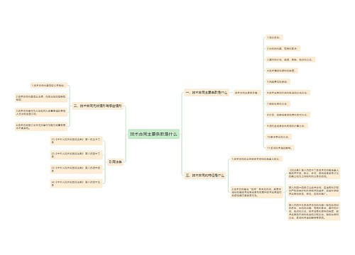 技术合同主要条款是什么
