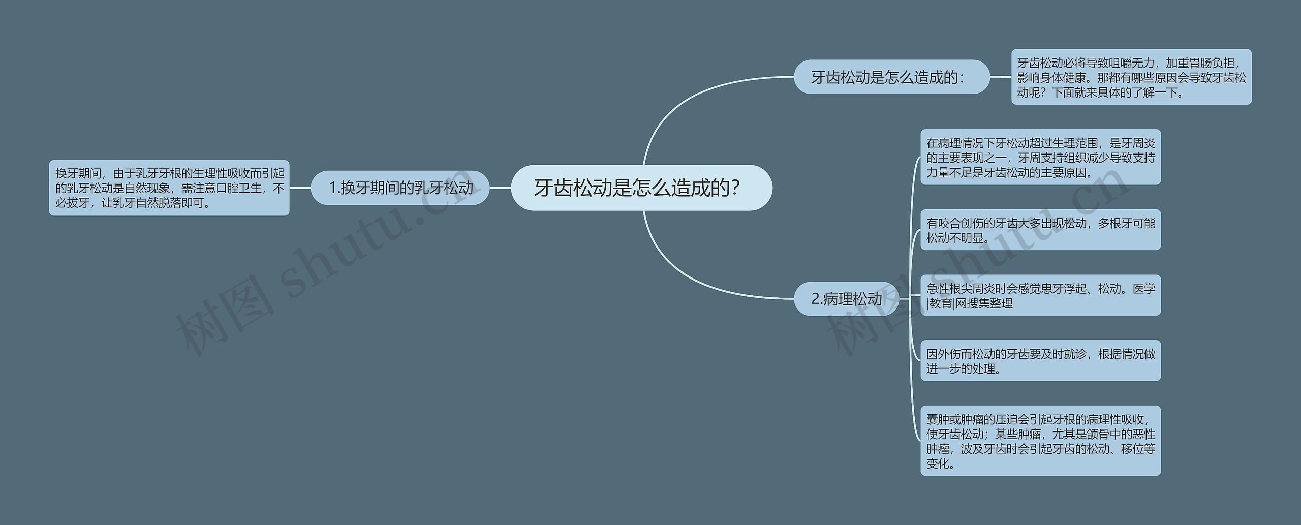 关于牙齿的思维导图图片