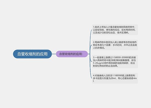 血管收缩剂的应用