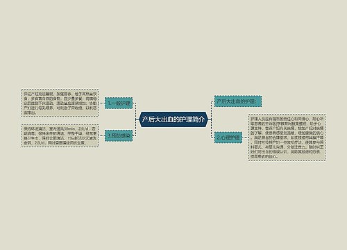 产后大出血的护理简介