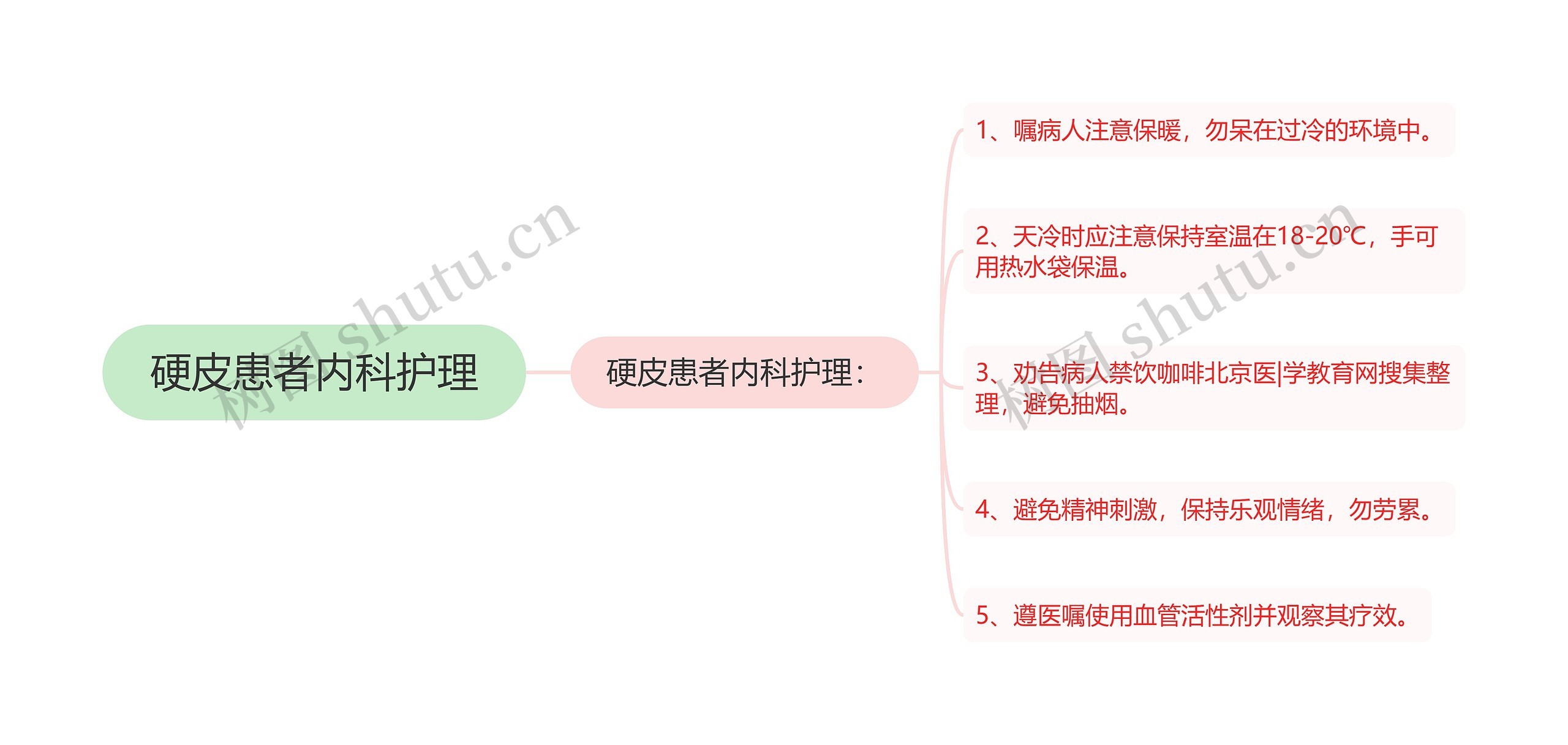 硬皮患者内科护理思维导图