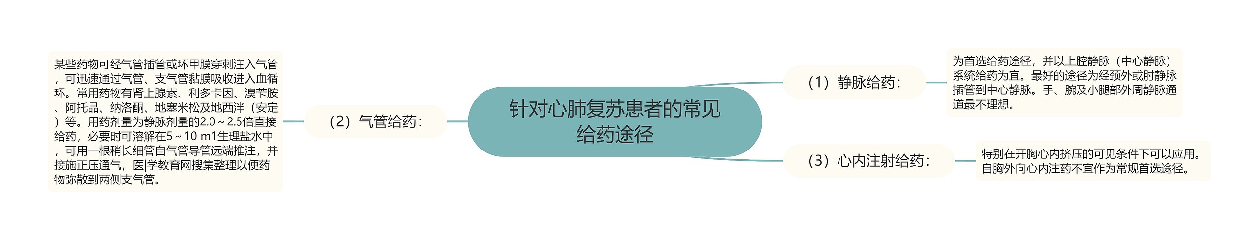 针对心肺复苏患者的常见给药途径