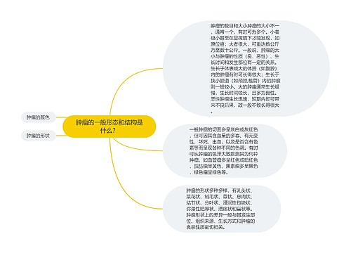 肿瘤的一般形态和结构是什么？