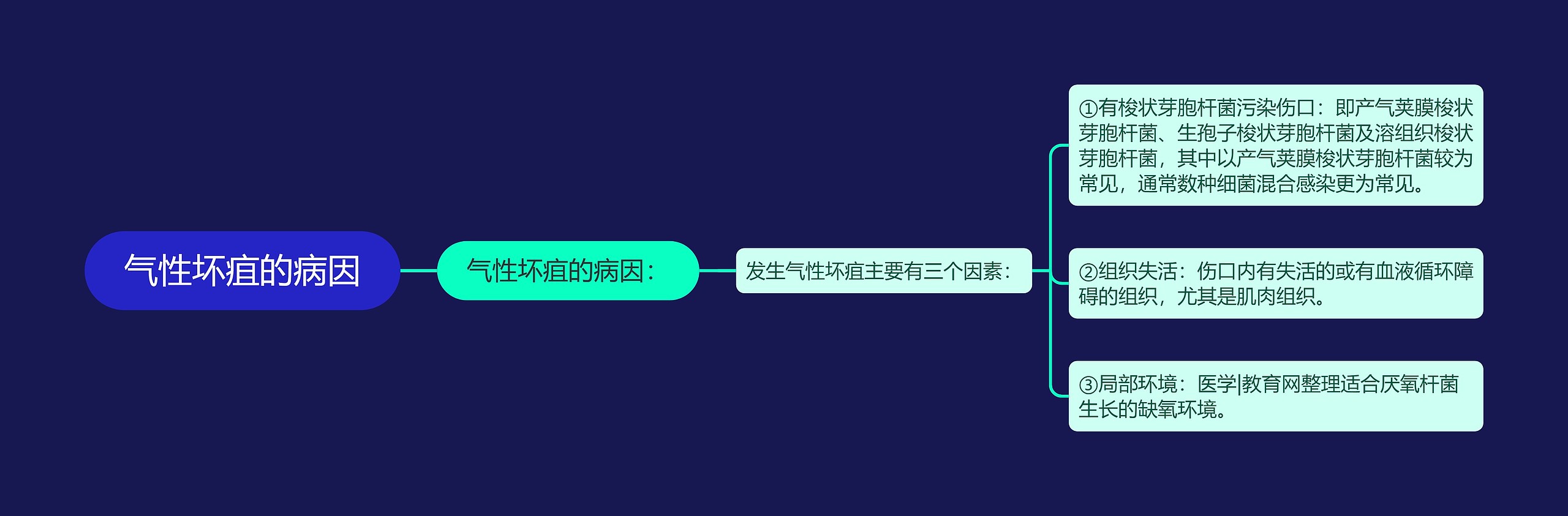 气性坏疽的病因思维导图