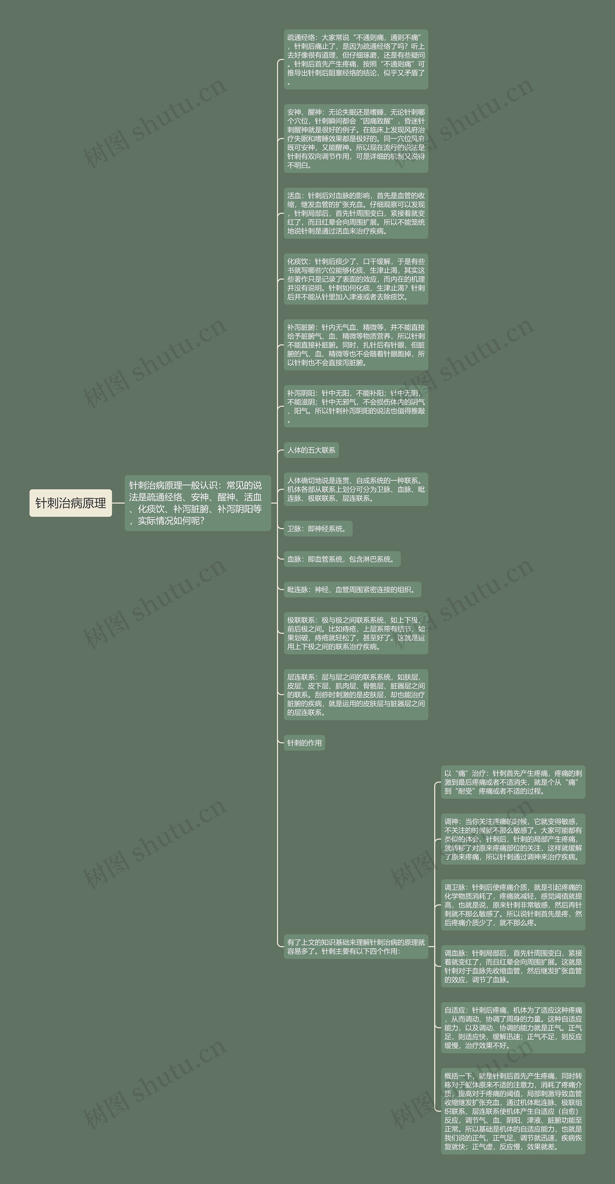 针刺治病原理思维导图