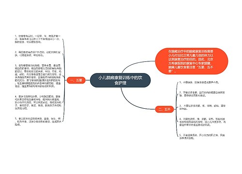 小儿脑瘫康复训练中的饮食护理