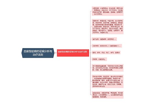 血瘀型症瘕的证候分析与治疗法则