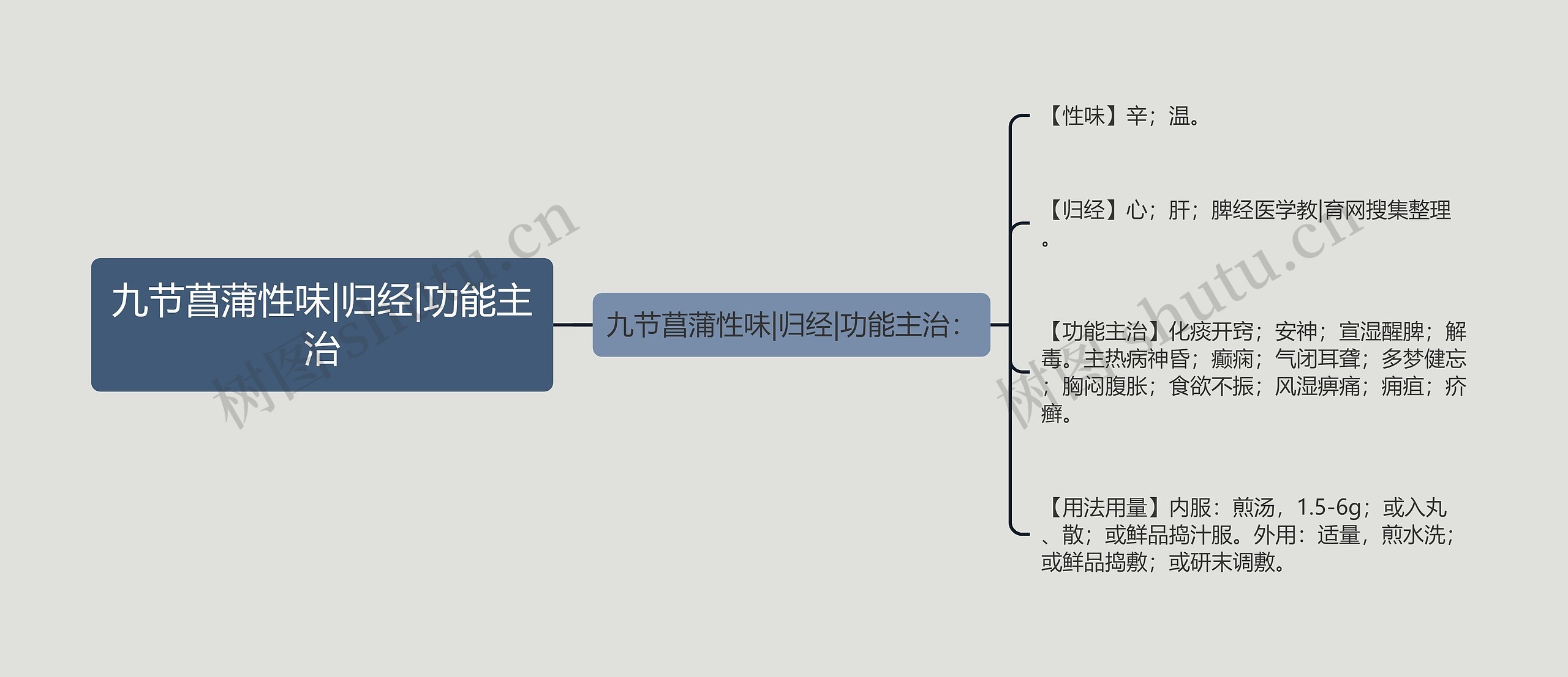 九节菖蒲性味|归经|功能主治思维导图