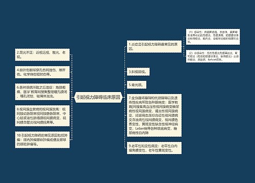 引起视力障碍临床原因