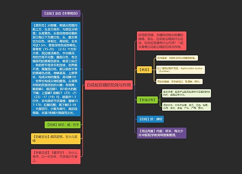 白花蛇目睛的功效与作用