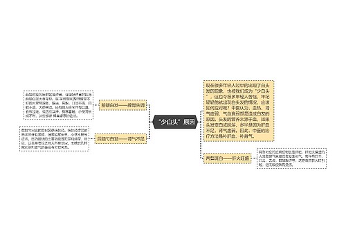 “少白头”原因