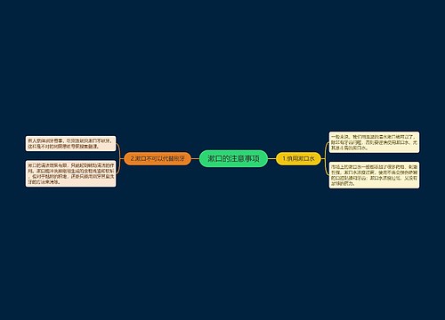 漱口的注意事项