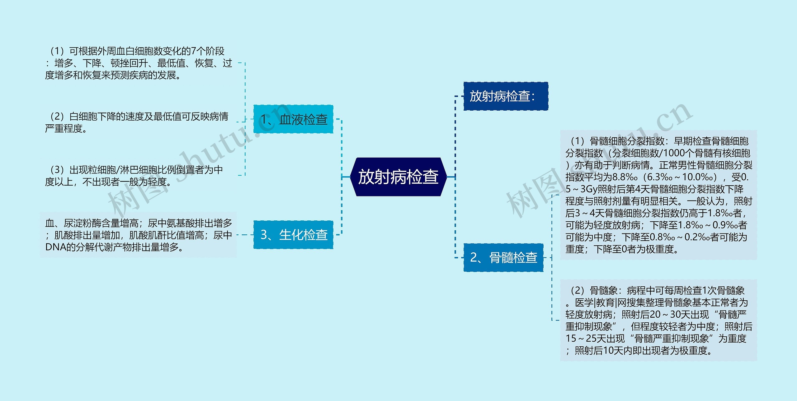 放射病检查思维导图