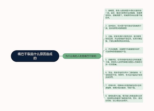 嘴巴干裂是什么原因造成的