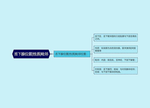 舌下腺位置|性质|毗邻