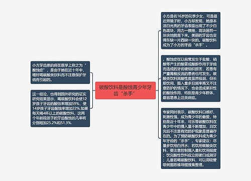 碳酸饮料是酸蚀青少年牙齿“杀手”