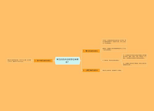 常见的肌肉注射部位有哪些？