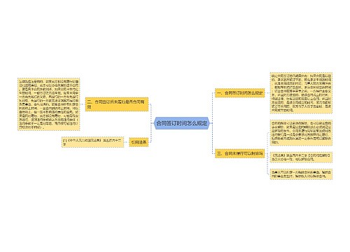 合同签订时间怎么规定