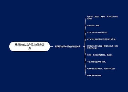 热牙胶充填产品有哪些优点