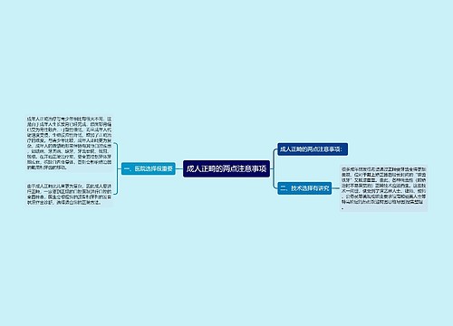 成人正畸的两点注意事项