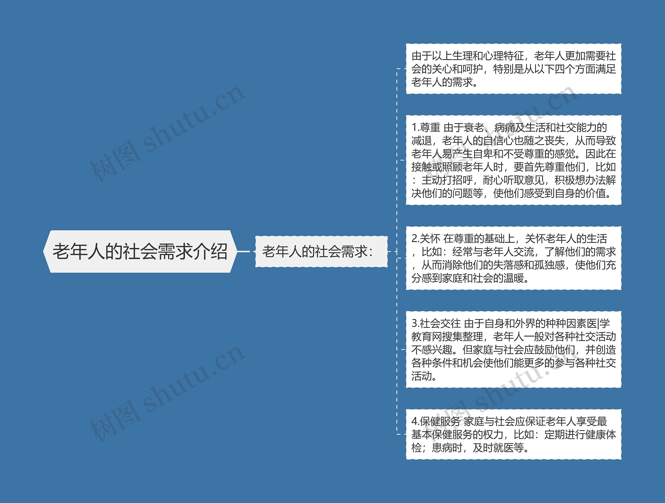 老年人的社会需求介绍思维导图