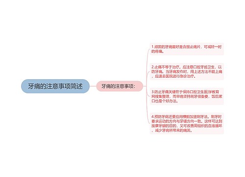 牙痛的注意事项简述