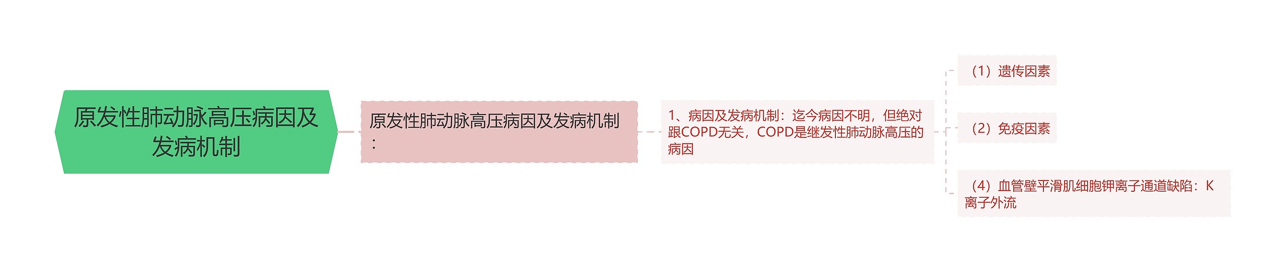 原发性肺动脉高压病因及发病机制思维导图