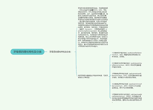 牙骨质的理化特性及分类